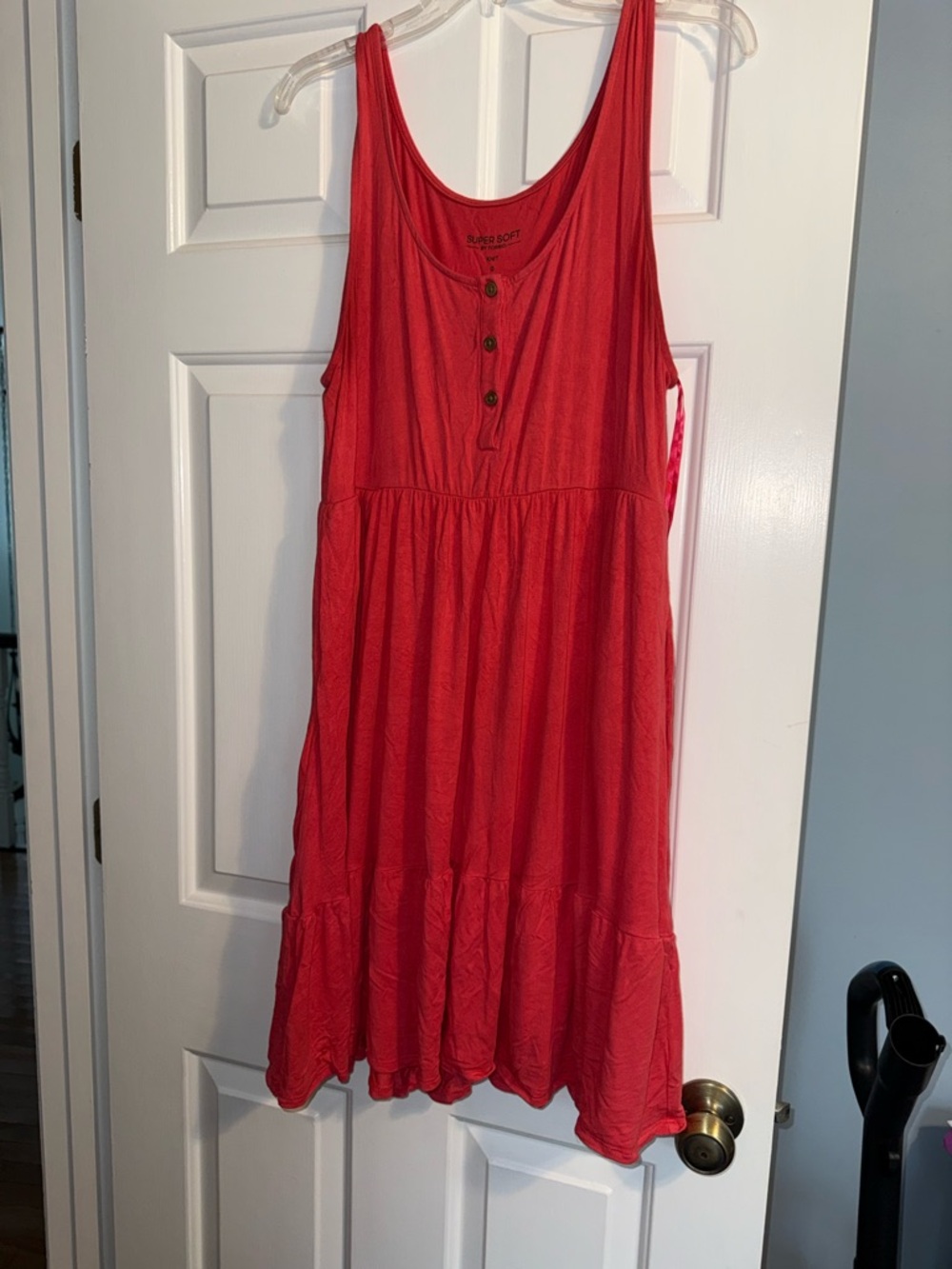 torrid Red Sleeveless Tiered Button-Front Mini Dress